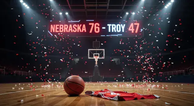 No. 4 Nebraska defeats No. 13 Troy 76-47 in first-round NCAA tournament win
